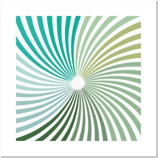 Green Twirl Posters and Art